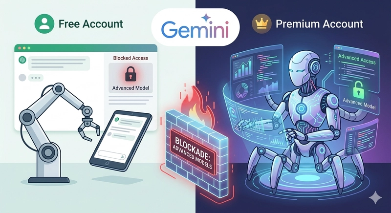 جوجل تحجب النماذج المتقدمة لـ Gemini عن الحسابات المجانية
